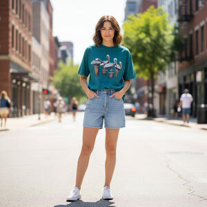 Women's Lexington Teal Pelican Graphic Short Sleeve Tee XL